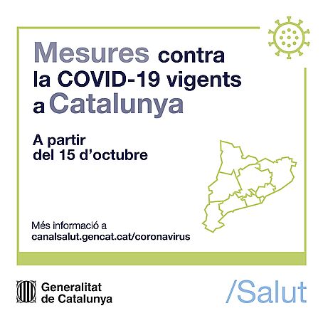 Mesures contra la COVID-19 vigents des del 15 d'octubre