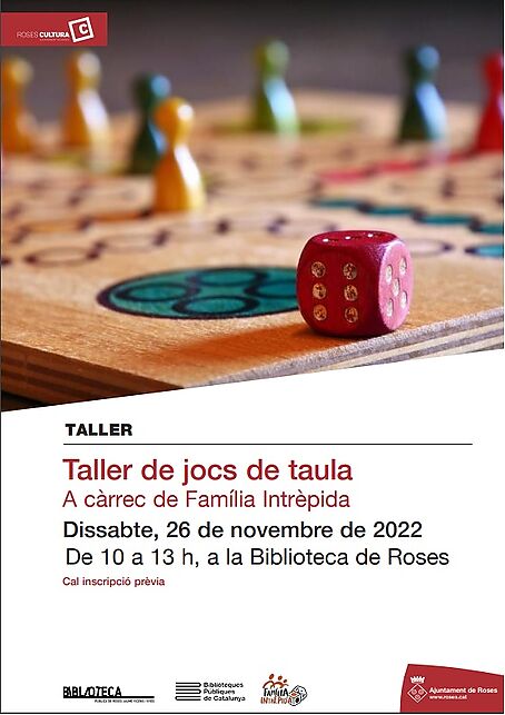 board games workshop By Intrepid Family Saturday, November 26, 2022 From 10 a.m. to 1 p.m., in the Roses Library